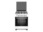 Wiggo WO-E639R(WX) - Serie 9 - 60 cm - Gasfornuis - Wok - Wit Rvs