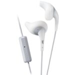 JVC HA-ENR15-WH-E In-ear hoofdtelefoon met een afstandsbediening en een microfoon wit