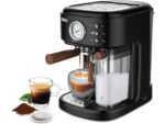 Homesse Koffiezetapparaat - Koffiemachine - Koffieapparaat - Melkopschuimer - Zwart zwart