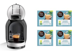 Krups Dolce Gusto MiniMe KP123B Koffie apparaat - GRIJS/ZWART + Nescafé Coconut Macchiato multipack 4x12 capsules - vegan koffie  Kopen (2022) | IIAV.NL