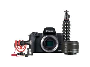 Canon EOS M50 Mark II + EF-M 15-45mm IS STM + Vlogger Kit zwart Kopen (2022) | IIAV.NL