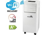 JustCooling Mobiele Airco 7000 BTU + WIFI - WIT - wit