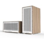 Thomson Multiroom basisset audio systeem met 2 speakers - wit boekenplankspeaker beige