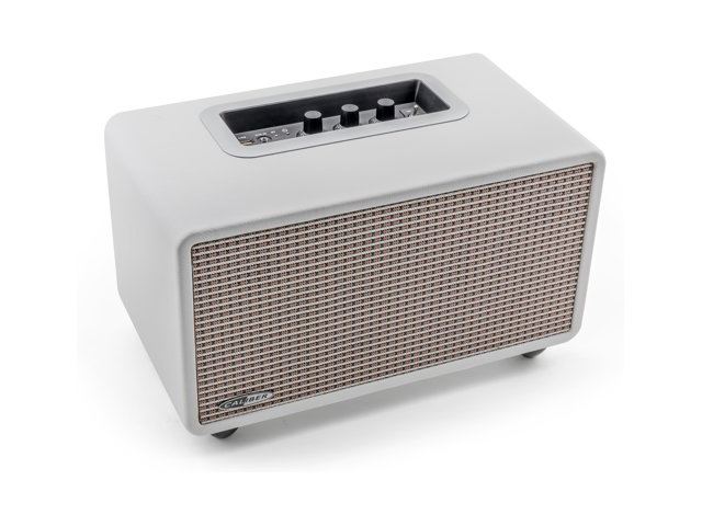 Caliber HFG411BT/W - Wit leder retro vintage Bluetooth speaker met USB aux in met zwart leder en volume/bass/treble regeling wit Caliber HFG411BT/W - Wit leder retro vintage Bluetooth speaker met USB aux in met zwart leder en volume/bass/treble regeling wit Kopen? (2022) | IIAV.NL